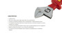 Imagen de LLAVE AJUSTABLE  CON AISLACION 1000V DE 12" VDE